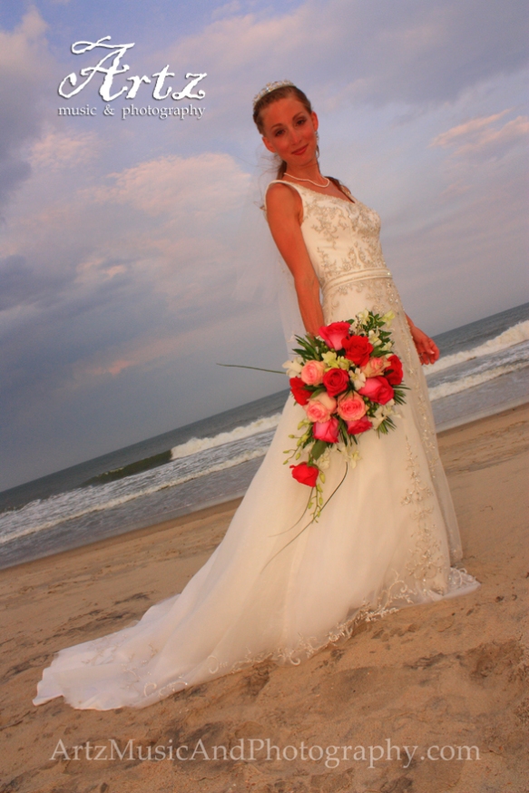 Outer Banks Wedding Bridal Portraits by ARTZ MUSIC & PHOTOGRAPHY / affordableOBXweddings.com.